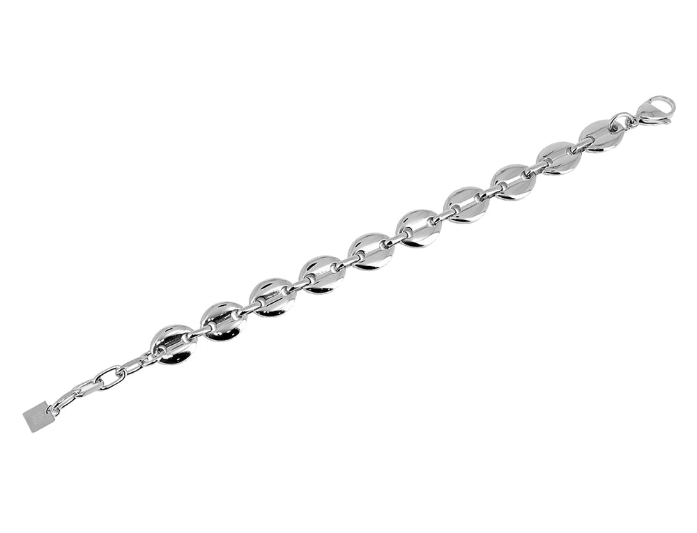 ZAG Bijoux Armband Kahvi Kaffeebohnen-Glieder Edelstahl Silber