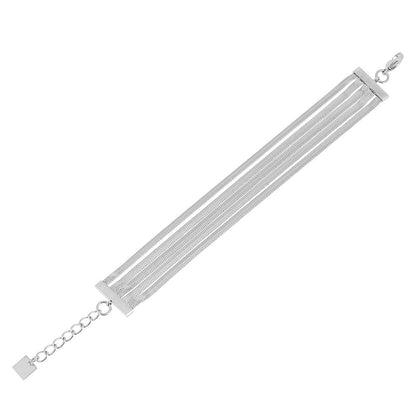 ZAG Bijoux Armband Lioni Schlangenkette 4-reihig Edelstahl Silber