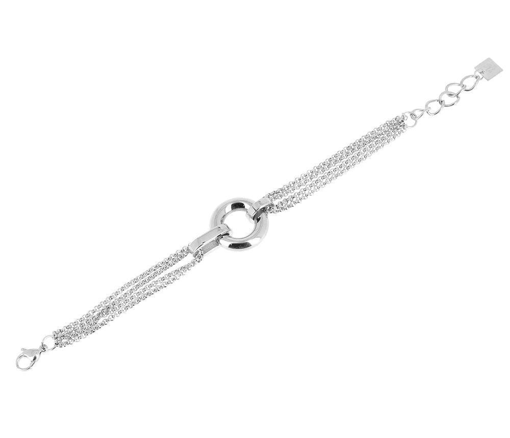 ZAG Bijoux Armband Mehrreihig Mantessa Edelstahl Silber