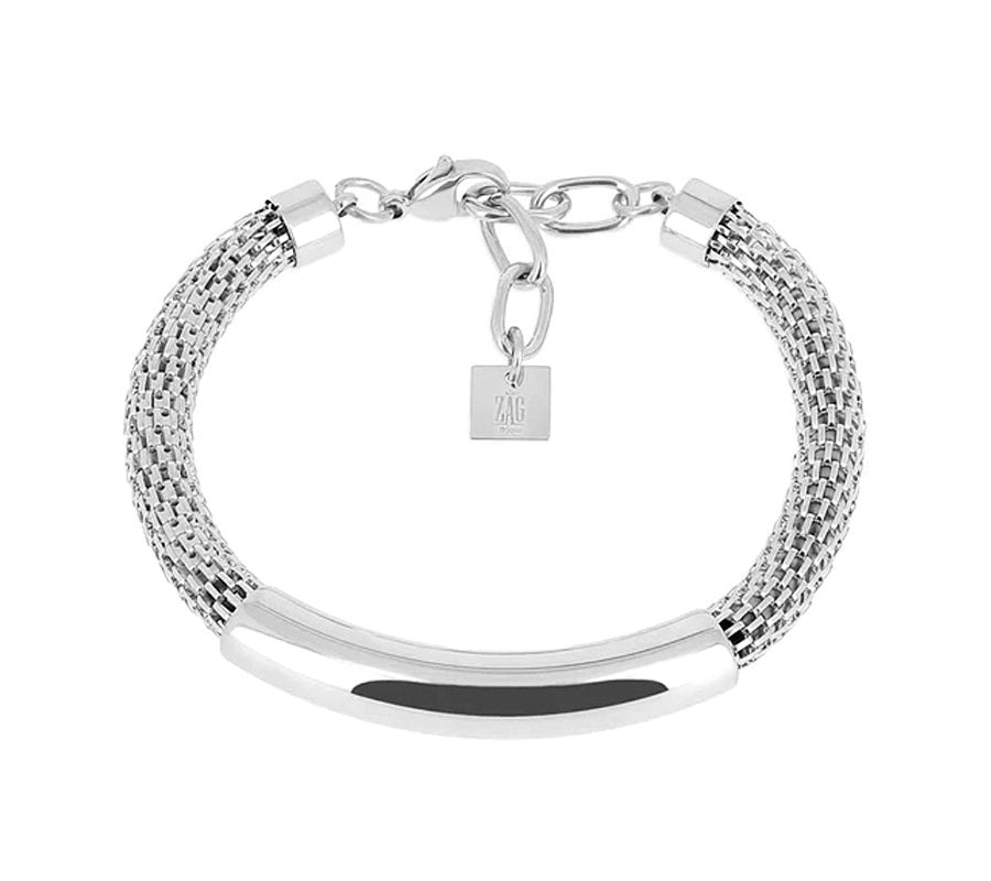 ZAG Bijoux Armband Narni Edelstahl Mesh Netzstruktur Röhrenelement