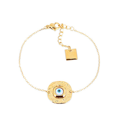 ZAG Bijoux Armband Nazar Eye Rund Edelstahl Vergoldet Stacking-Look