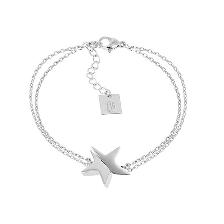 ZAG Bijoux Armband Zweireihig Stern Edelstahl Silber