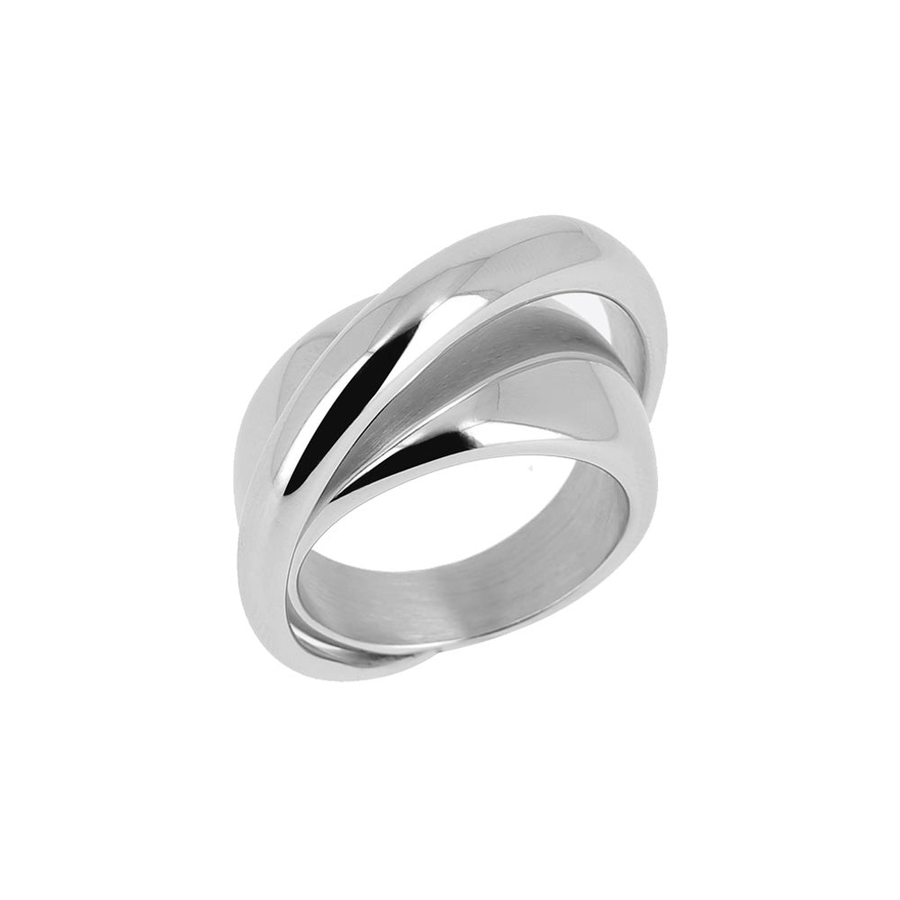 ZAG Bijoux Bandring Breit Edelstahl Silber