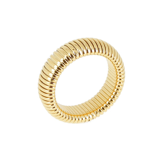ZAG Bijoux Bandring Edelstahl Vergoldet Stacking-Look