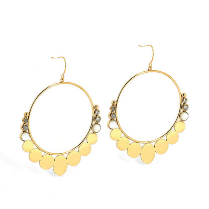 Zag Bijoux Boho Ohrringe Edelstahl Vergoldet Perlmutt