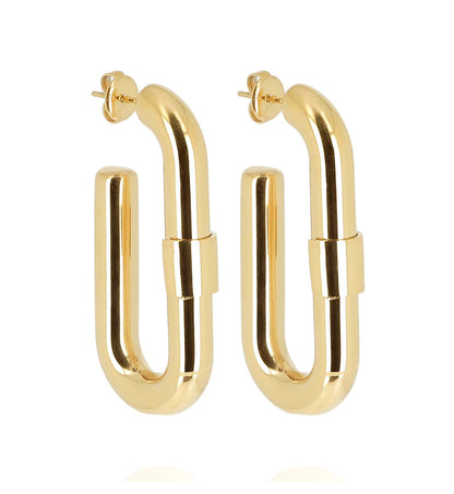 ZAG Bijoux Creolen Oval Lafra Edelstahl Gold Plattiert 45 mm
