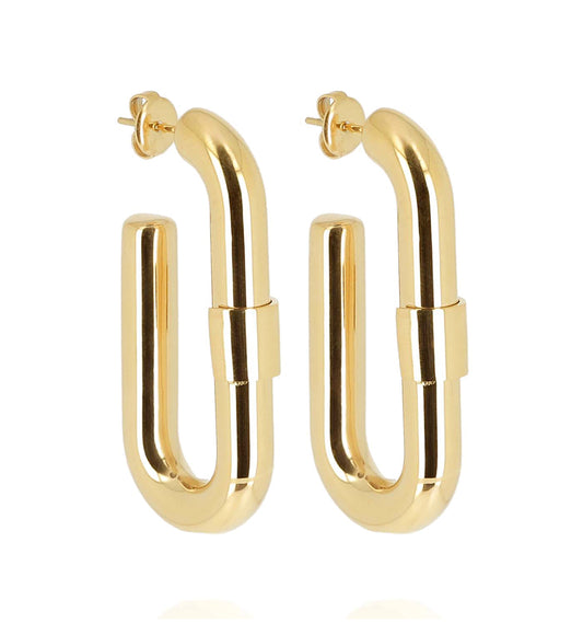 ZAG Bijoux Creolen Oval Lafra Edelstahl Gold Plattiert 45 mm
