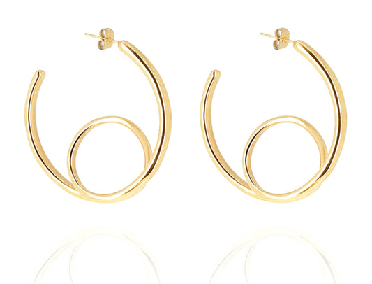 ZAG Bijoux Creolen Vicky Edelstahl Gold Plattiert 40 mm
