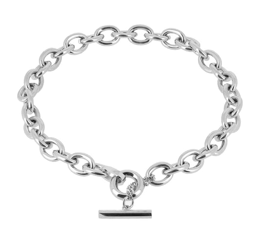 ZAG Bijoux Erbskette Statement Collier Kurz Ecume Edelstahl Silber