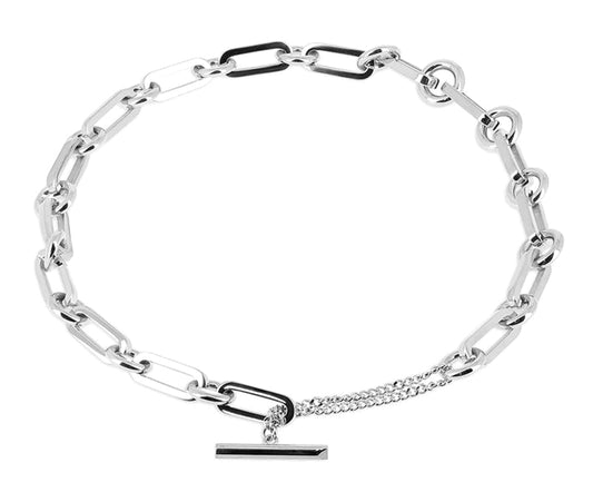 ZAG Bijoux Gliederkette Statement Collier Cyrano Edelstahl Silber 48 cm Lang