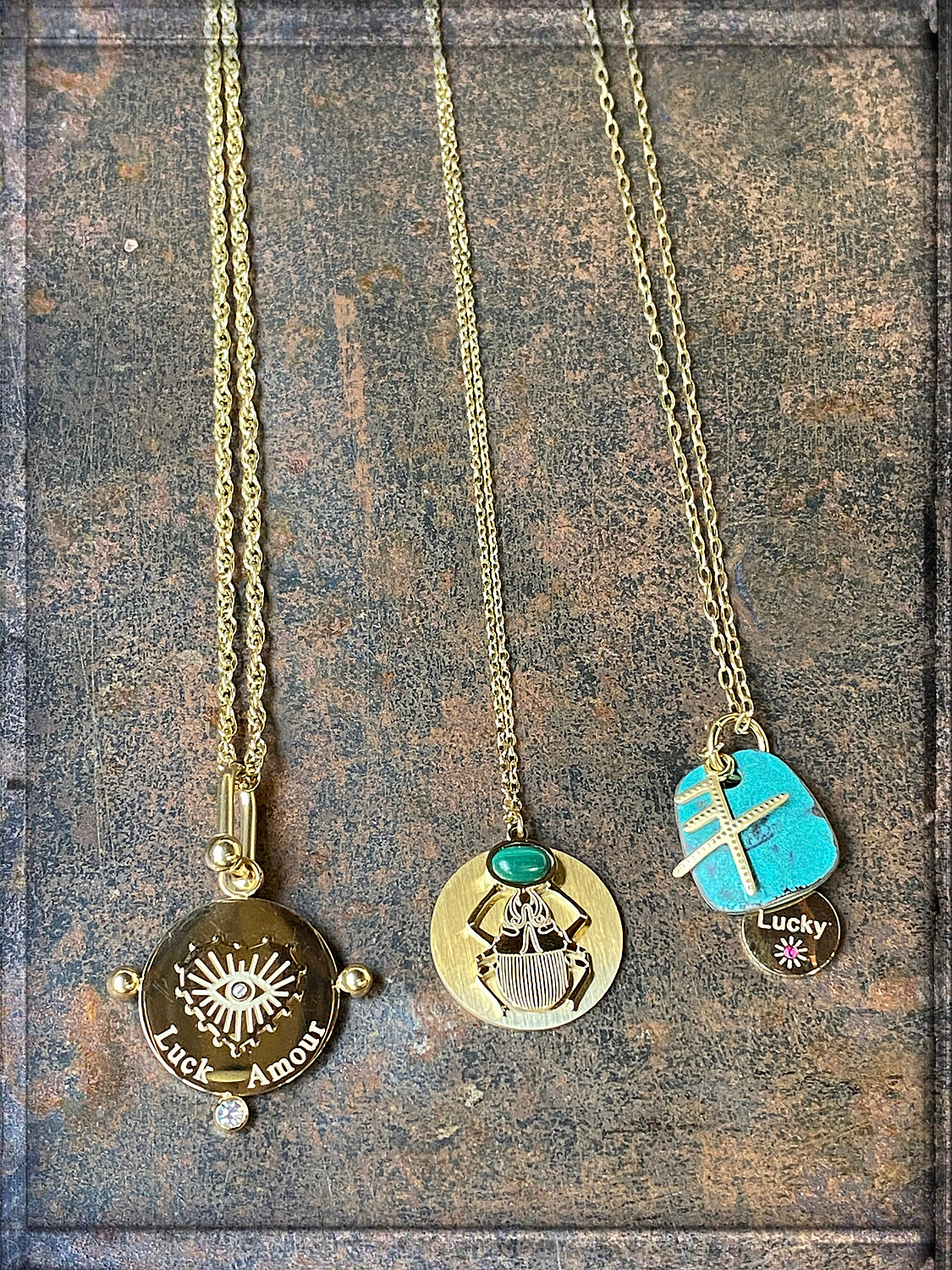 ZAG Bijoux Feine Zopfkette Anhänger Herz-Motiv Luck Amor Pavé Zirkonia 50 cm Lang Edelstahl Gold Plattiert
