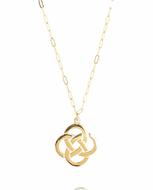 ZAG Bijoux Kette Infinity Knoten Anhänger Edelstahl Vergoldet