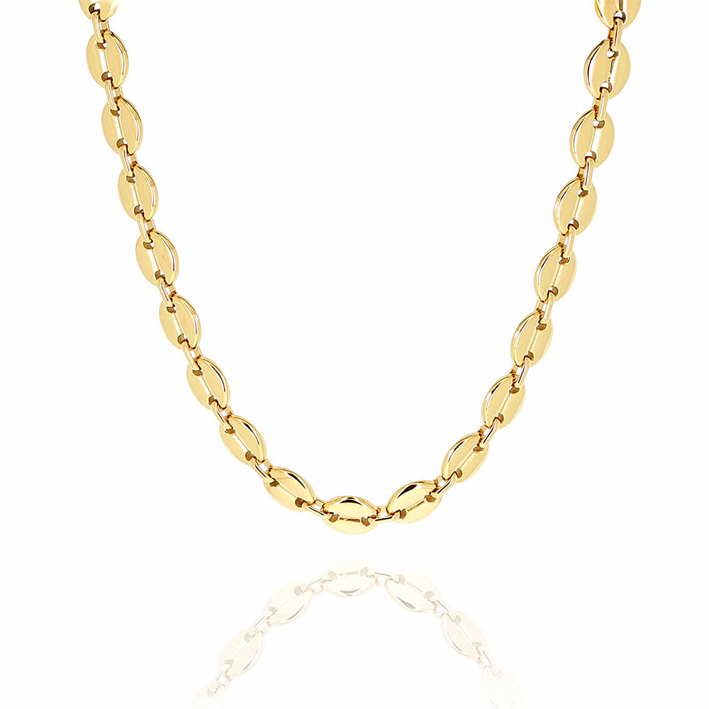 ZAG Bijoux Kette Kaffeebohnen-Glieder Edelstahl Vergoldet