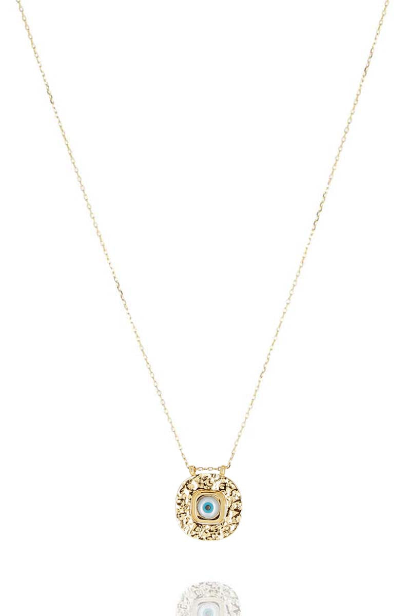 ZAG Bijoux Kette Nazar Eye Rund Edelstahl Vergoldet Layering-Look
