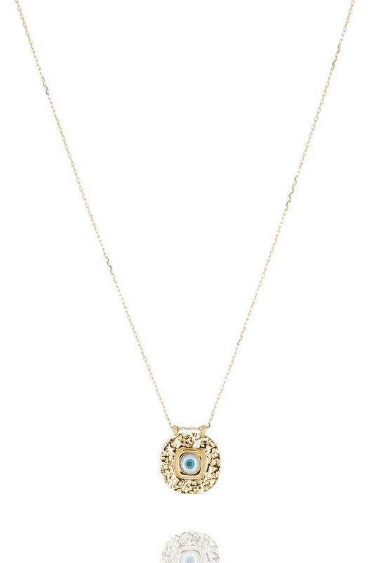 ZAG Bijoux Kette Nazar Eye Rund Edelstahl Vergoldet Layering-Look