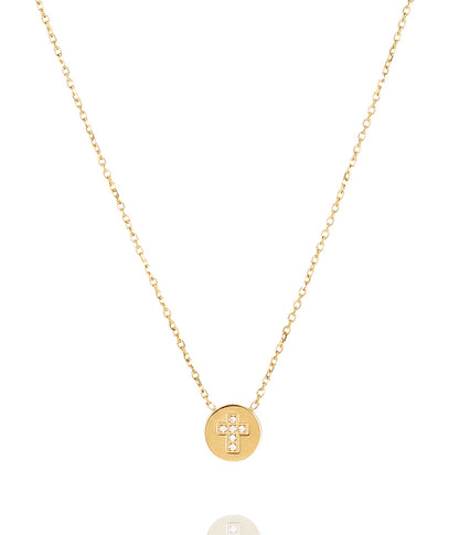 ZAG Bijoux Kette Trezza Cross Kreuzanhänger Edelstahl Vergoldet