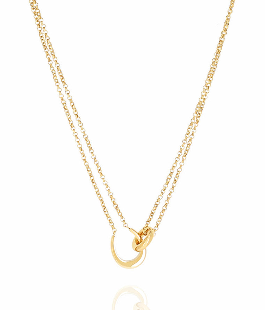 ZAG Bijoux Kette Zweireihig Felik Edelstahl Gold Plattiert