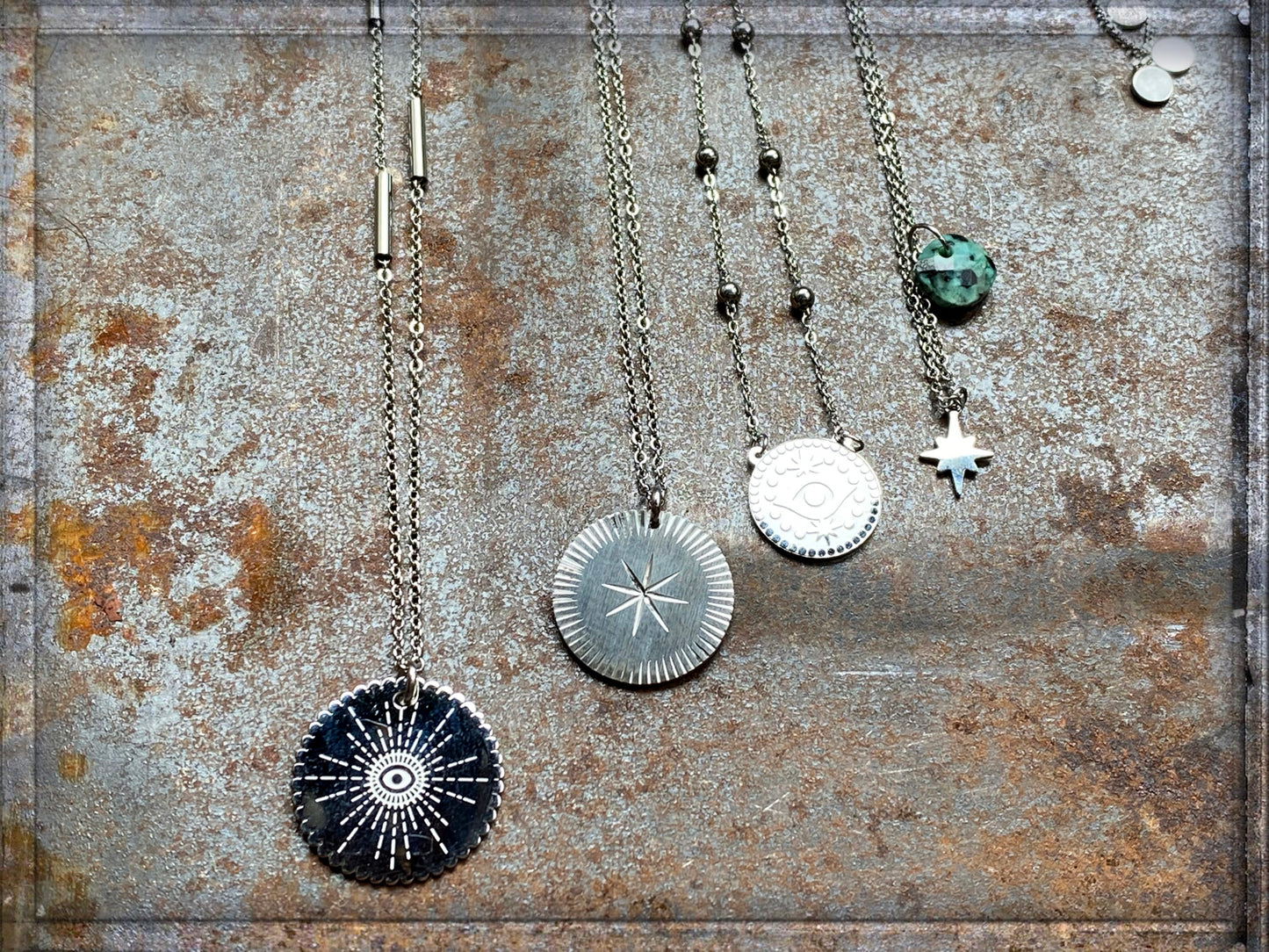 ZAG Bijoux Filigrane Ketten Anhänger Rund Edelstahl Silber