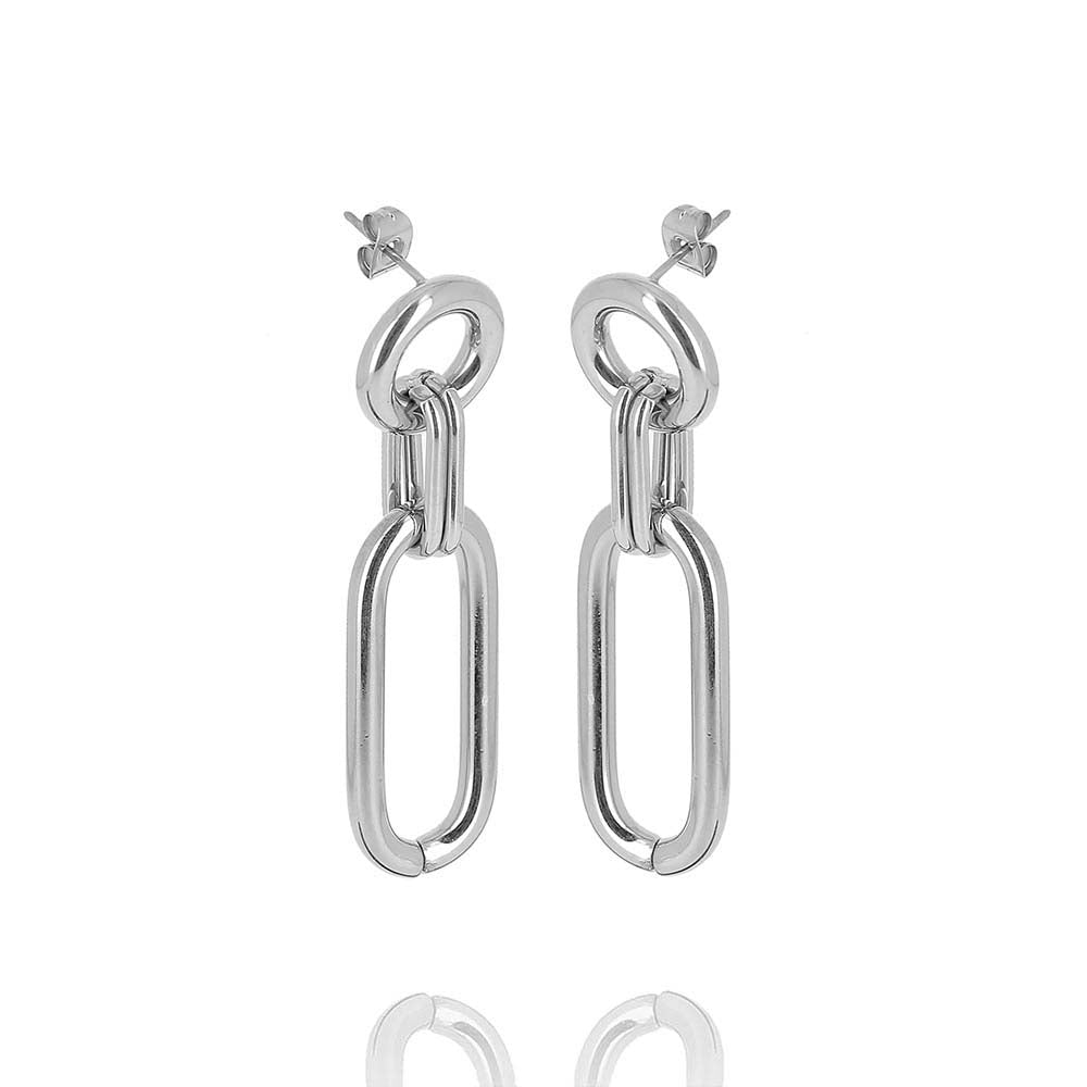 ZAG Bijoux Kettenohrringe Edelstahl 5,5 cm Lang
