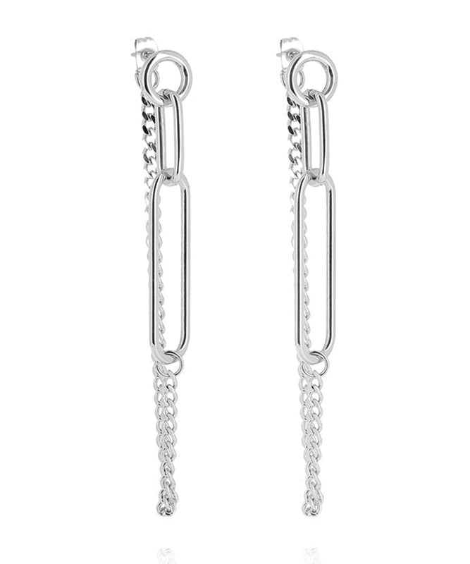 Zag Bijoux Kettenohrringe Solis Lang Edelstahl Silber Plattiert