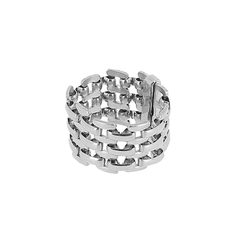 ZAG Bijoux Kettenring Bayard Bewegliche Glieder Edelstahl Silber Plattiert