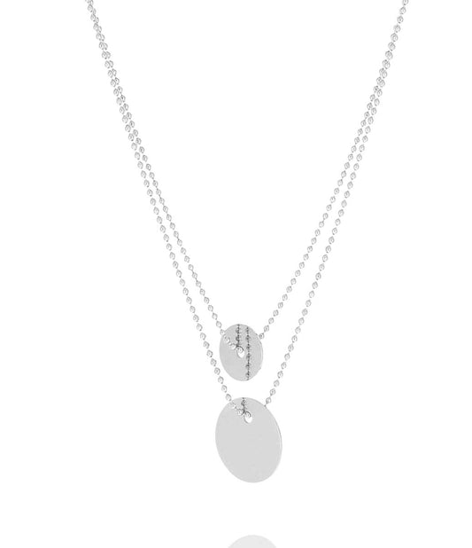 ZAG Bijoux Kugelkette Zweireihig Anhänger Edelstahl Längenverstellbar