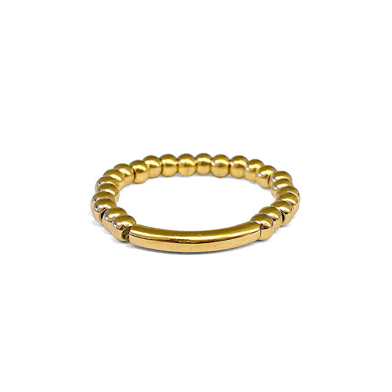 ZAG Bijoux Filigraner Ring Kugeln Edelstahl Gold Plattiert Dehnbar
