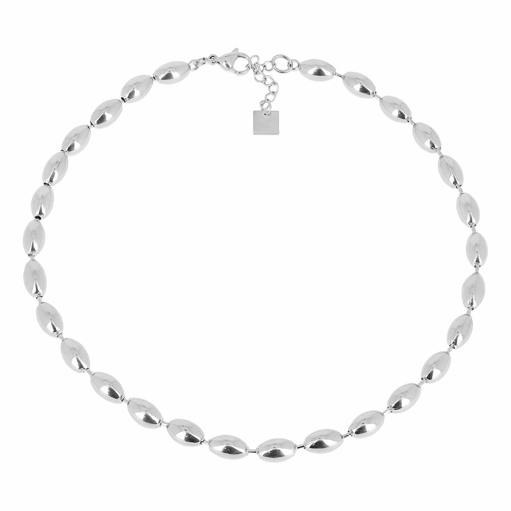ZAG Bijoux Kurze Erbskette Nyra Ovale Glieder Edelstahl Wickel-Armband