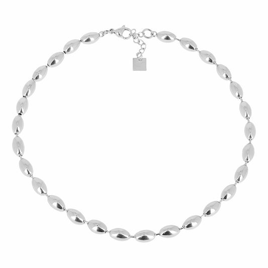 ZAG Bijoux Kurze Erbskette Nyra Ovale Glieder Edelstahl Wickel-Armband
