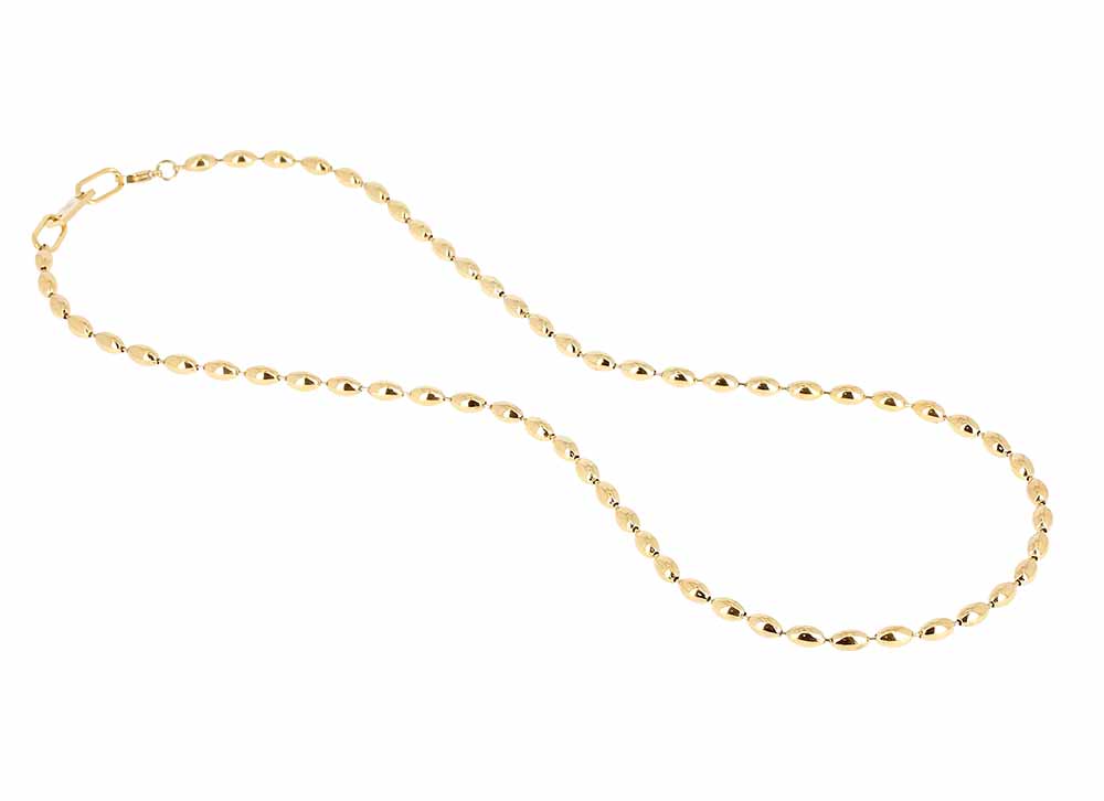 ZAG Bijoux Lange Erbskette Nyra Ovale Glieder Edelstahl Vergoldet 80 cm