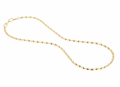ZAG Bijoux Lange Erbskette Nyra Ovale Glieder Edelstahl Vergoldet 80 cm