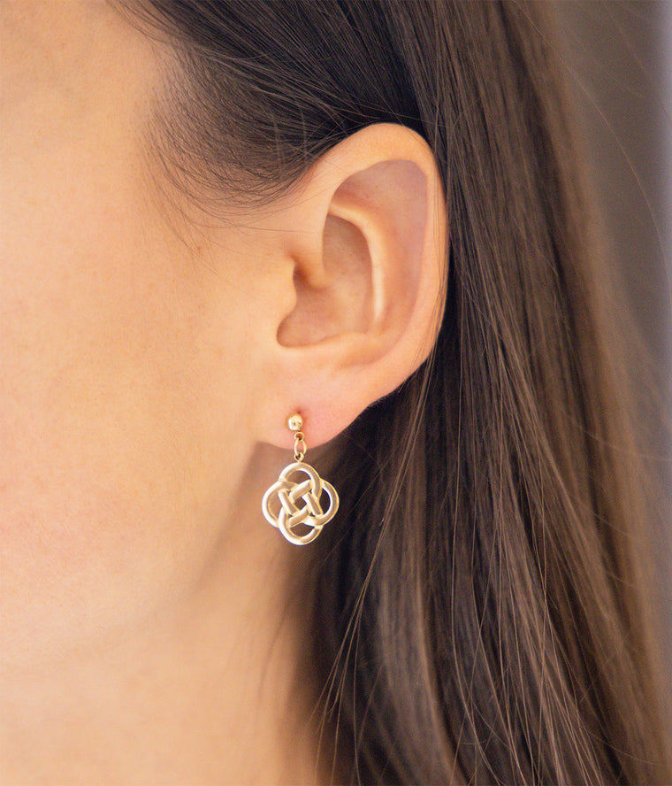 ZAG Bijoux Ohrringe Infinity Knoten Edelstahl Gold Plattiert Model
