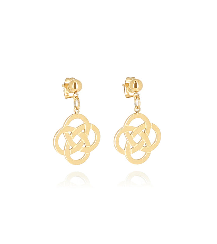 ZAG Bijoux Ohrringe Infinity Knoten Edelstahl Gold Plattiert