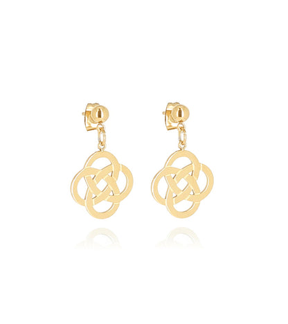 ZAG Bijoux Ohrringe Infinity Knoten Edelstahl Gold Plattiert