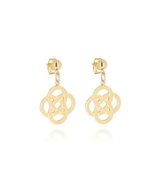 ZAG Bijoux Ohrringe Infinity Knoten Edelstahl Gold Plattiert