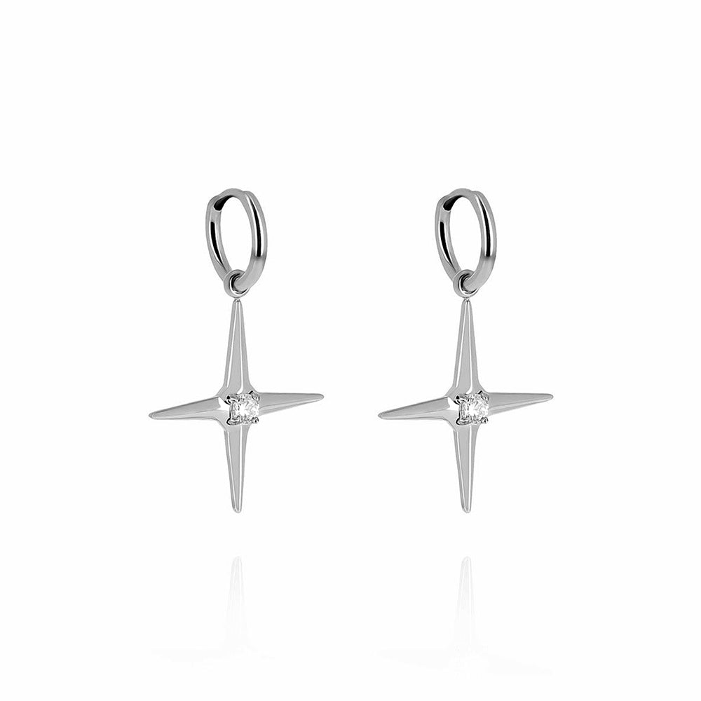 ZAG Bijoux Ohrringe Isidore Kreuz-Anhänger Edelstahl Silber
