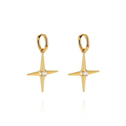 ZAG Bijoux Ohrringe Isidore Kreuz-Anhänger Edelstahl Vergoldet