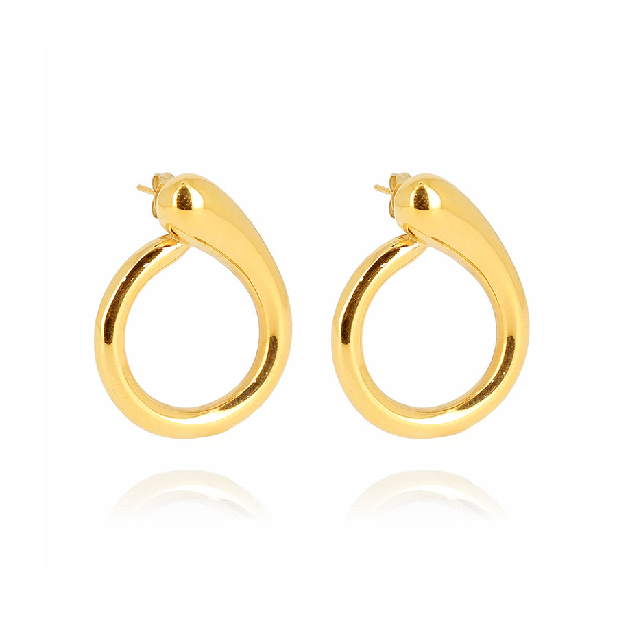 ZAG Bijoux Ohrringe Knotendesign Edelstahl Gold Plattiert