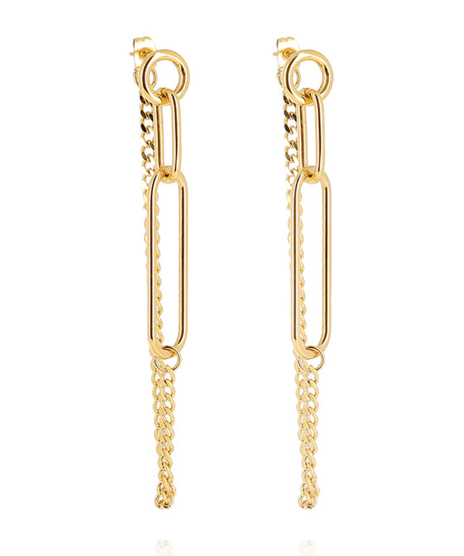 Zag Bijoux Ohrringe Solis Kettendesign Lang Edelstahl Vergoldet