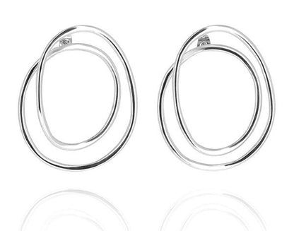 ZAG Bijoux Statement Ohrringe Ring-Design Edelstahl Silber