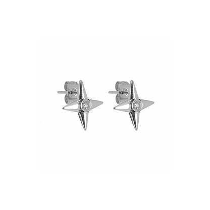 ZAG Bijoux Ohrstecker Stern Zirkonia Edelstahl 14 mm