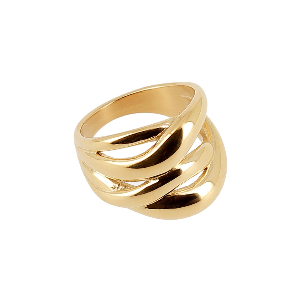 ZAG Bijoux Ring Morpheus Breit Edelstahl Gold Plattiert