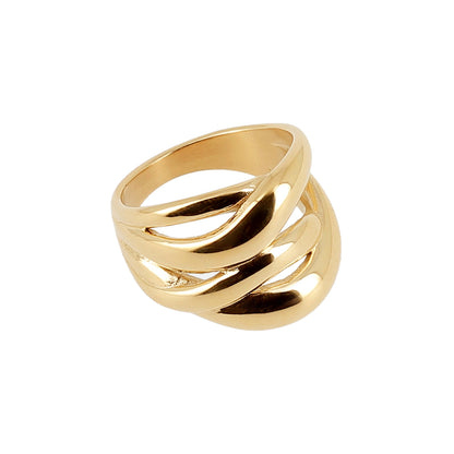 ZAG Bijoux Ring Morpheus Breit Edelstahl Gold Plattiert