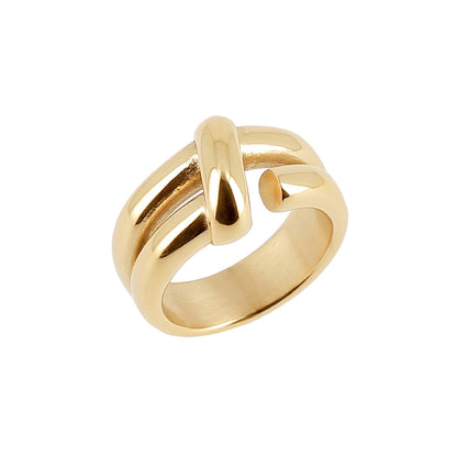 ZAG Bijoux Stacking-Ring Edelstahl Gold Plattiert