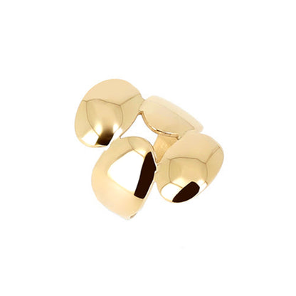 ZAG Bijoux Ring Moebi Edelstahl Gold Plattiert Größenverstellbar