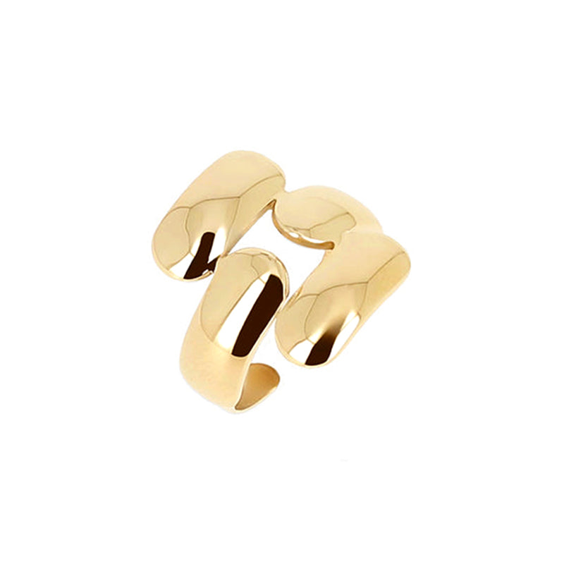 ZAG Bijoux Ring Runica Edelstahl Gold Plattiert Größenverstellbar