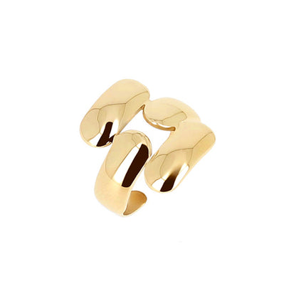 ZAG Bijoux Ring Runica Edelstahl Gold Plattiert Größenverstellbar