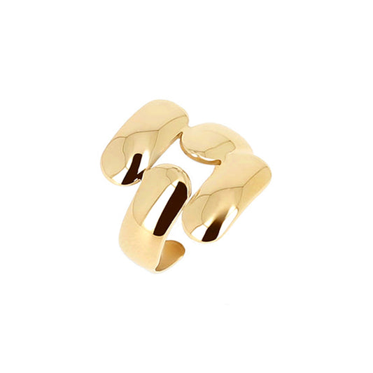 ZAG Bijoux Ring Runica Edelstahl Gold Plattiert Größenverstellbar