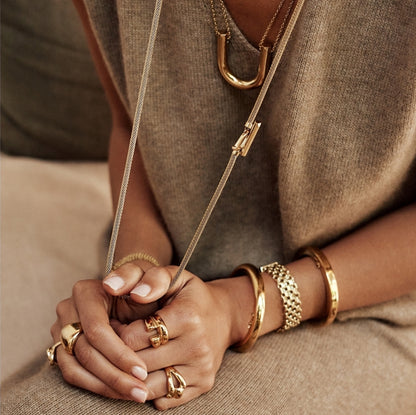 ZAG Bijoux Trendringe Armbänder Ketten Vergoldet Stacking-Look