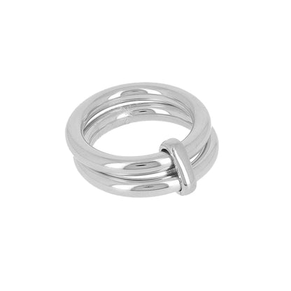 ZAG Bijoux Stacking-Ring Doppelreihig Edelstahl Silber